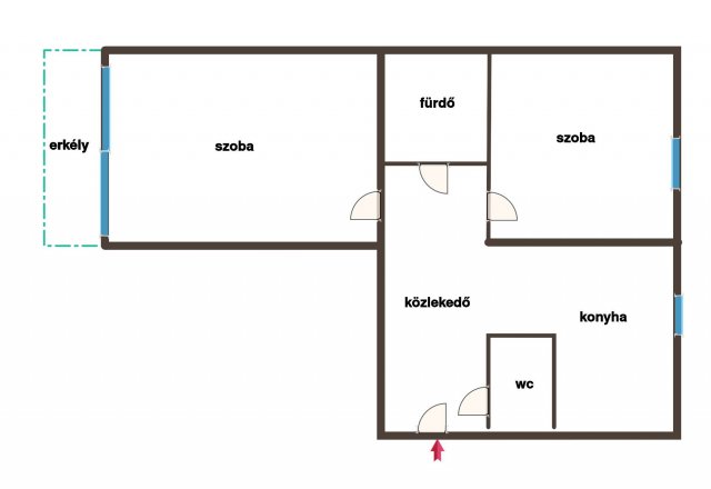 Eladó panellakás, Pécsett 49.2 M Ft, 2 szobás