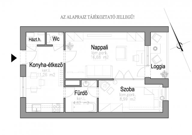 Kiadó téglalakás, albérlet, Hódmezővásárhelyen 135 E Ft / hó