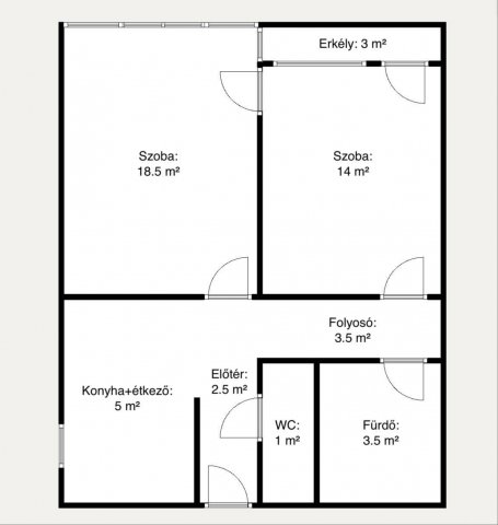 Eladó téglalakás, Ráckevén 51.49 M Ft, 2 szobás
