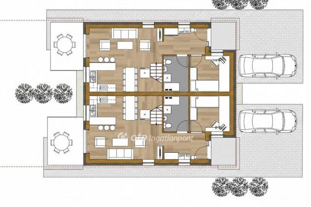 Eladó ikerház, Budapesten, XXII. kerületben 152 M Ft, 4+1 szobás