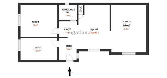 Eladó családi ház, Aszalón 19.5 M Ft, 3 szobás