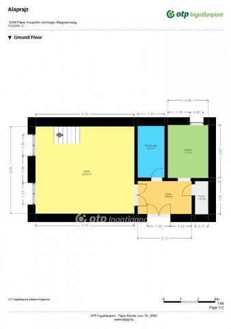 Eladó téglalakás, Pápán 40.1 M Ft, 1 szobás