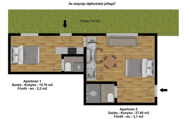 Eladó téglalakás, Budapesten, VI. kerületben 79.9 M Ft, 2 szobás