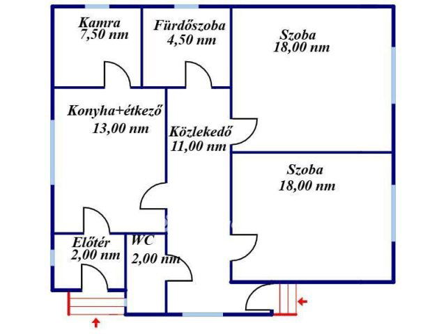 Eladó családi ház, Jászapátiban 13 M Ft, 2 szobás
