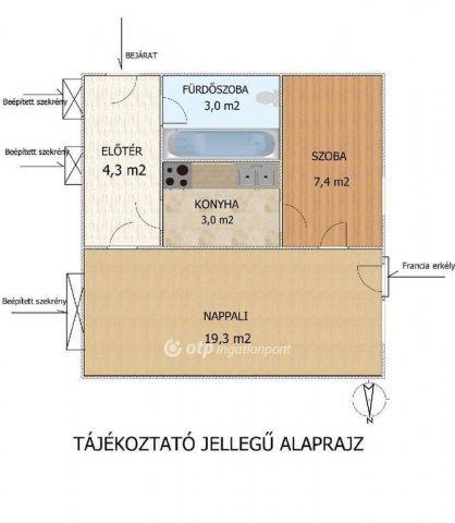 Eladó téglalakás, Budapesten, IX. kerületben 54.9 M Ft