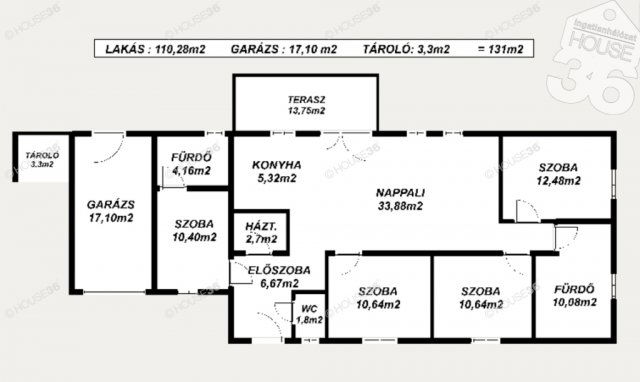 Eladó családi ház, Kecskeméten 127.9 M Ft, 5 szobás