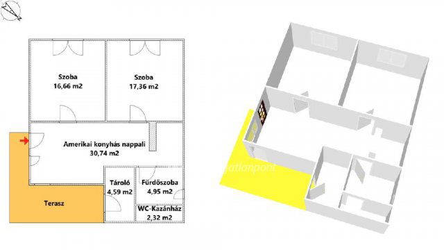 Eladó családi ház, Kápolnán 22 M Ft, 2 szobás