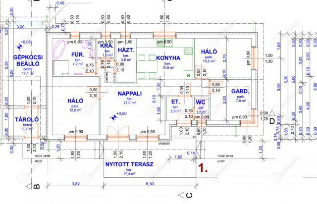 Eladó téglalakás, Monoron 86 M Ft, 3 szobás