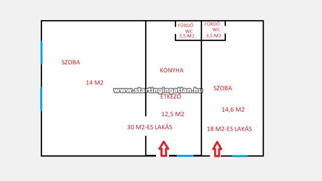 Eladó téglalakás, Budapesten, XXI. kerületben 44 M Ft, 2 szobás