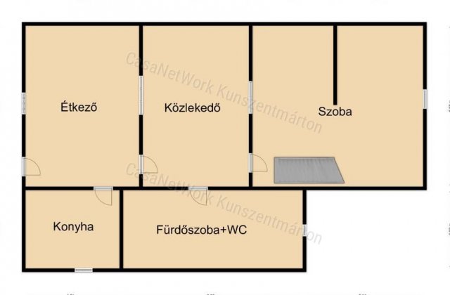 Eladó ikerház, Cserkeszőlőn 22 M Ft, 1+1 szobás