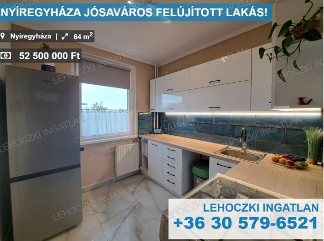 Eladó panellakás, Nyíregyházán 52.5 M Ft, 3 szobás