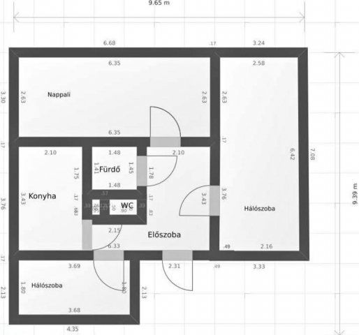 Eladó panellakás, Győrött 56.9 M Ft, 2+1 szobás