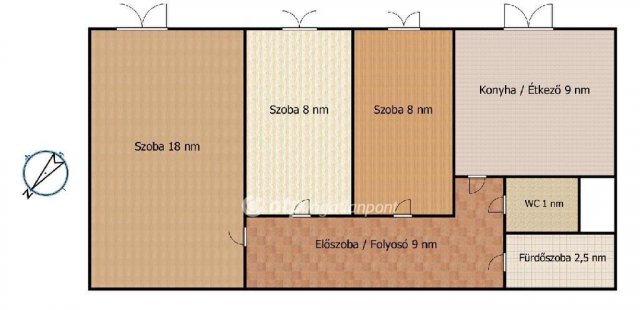 Eladó panellakás, Budapesten, XIX. kerületben 76.9 M Ft, 3 szobás