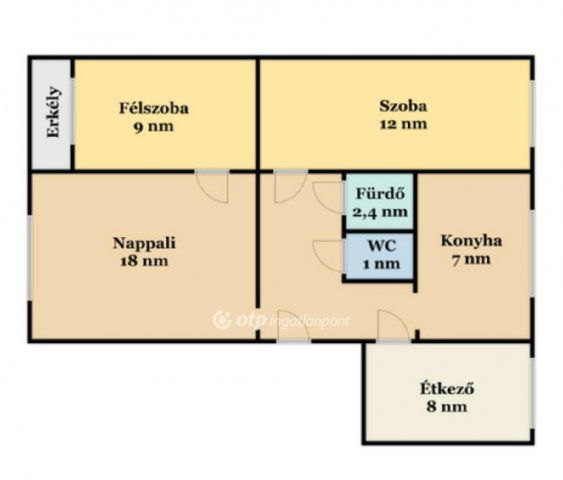 Eladó panellakás, Debrecenben 74.99 M Ft, 1+2 szobás