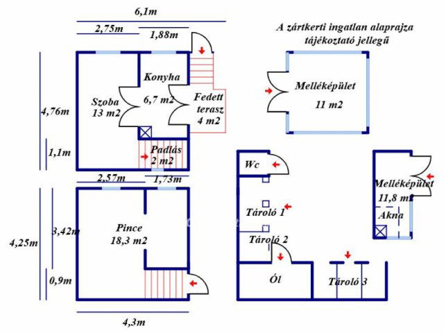 Eladó családi ház, Kecskeméten 14.9 M Ft, 1 szobás