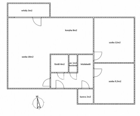 Eladó panellakás, Miskolcon 42.9 M Ft, 2+1 szobás