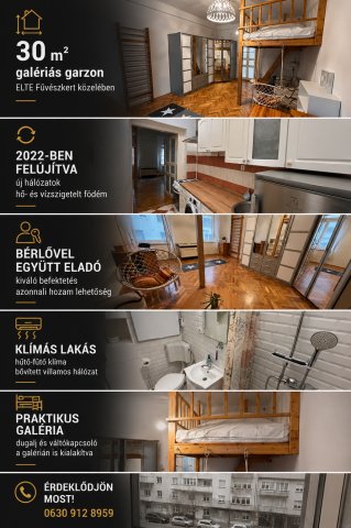 Eladó téglalakás, Budapesten, VIII. kerületben 48 M Ft, 1 szobás