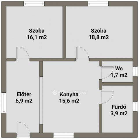 Eladó családi ház, Komorón 20.2 M Ft, 2 szobás