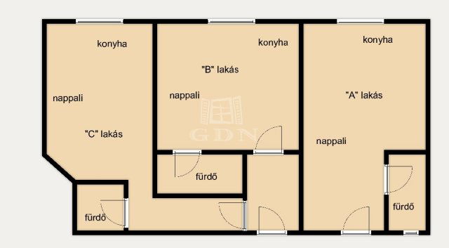 Eladó téglalakás, Budapesten, VIII. kerületben 42.6 M Ft