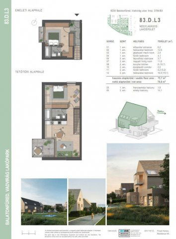 Eladó téglalakás, Balatonfüreden, Vadvirág utcában 138 M Ft