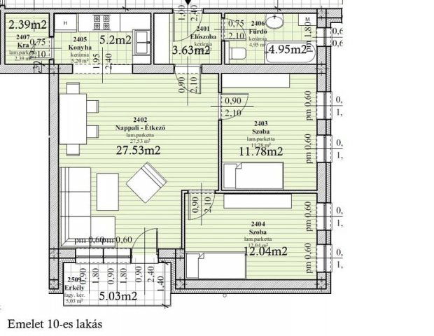 Eladó téglalakás, Érden 90.518 M Ft, 3 szobás