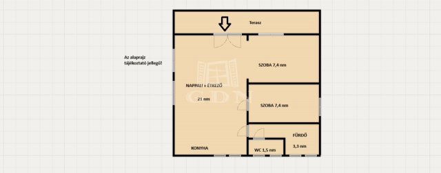 Eladó nyaraló, Szigetmonostorban 23 M Ft, 1+2 szobás