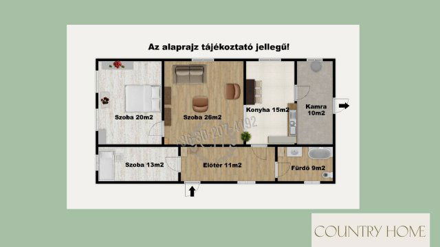 Eladó mezogazdasagi ingatlan, Ópusztaszeren 47.9 M Ft, 3 szobás