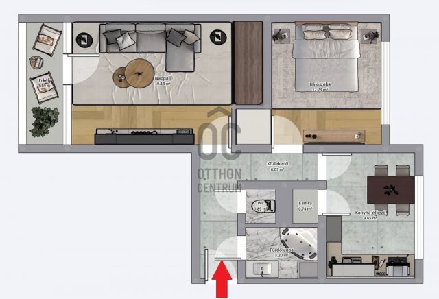 Eladó téglalakás, Nagykanizsán 33.5 M Ft, 2 szobás