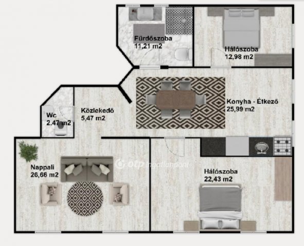 Eladó téglalakás, Budapesten, XXIII. kerületben 74.9 M Ft