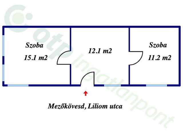 Eladó családi ház, Mezőkövesden 3.6 M Ft, 2 szobás