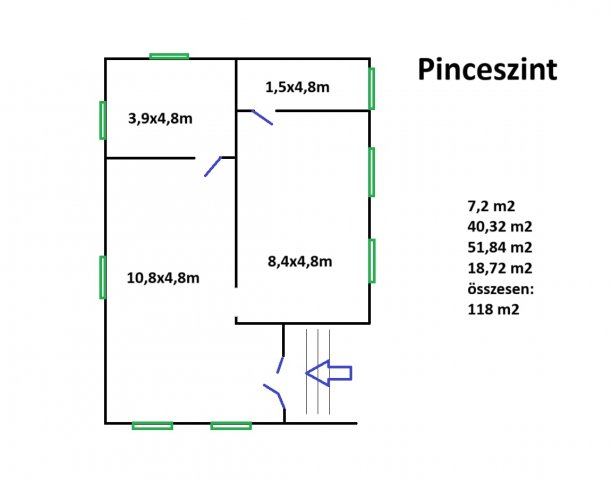 Eladó családi ház, Inárcson 89.9 M Ft, 2 szobás