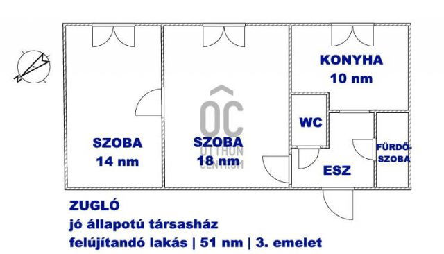 Eladó téglalakás, Budapesten, XIV. kerületben 56.9 M Ft