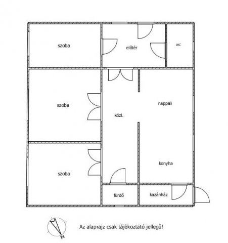 Eladó családi ház, Bakson 31.5 M Ft, 3+1 szobás