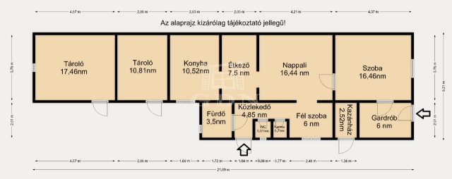 Eladó családi ház, Jobbágyin 17.5 M Ft, 2 szobás