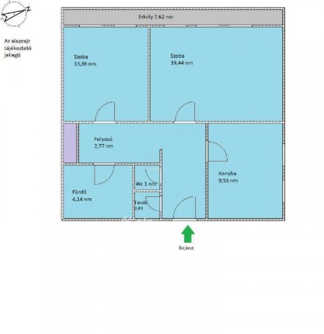 Eladó téglalakás, Budapesten, XIII. kerületben 88 M Ft, 2 szobás