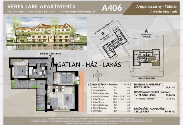 Eladó téglalakás, Veresegyházon 122.27 M Ft, 3 szobás