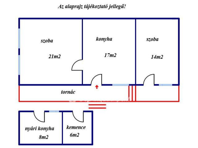 Eladó családi ház, Szurdokpüspökin 8.7 M Ft, 2 szobás
