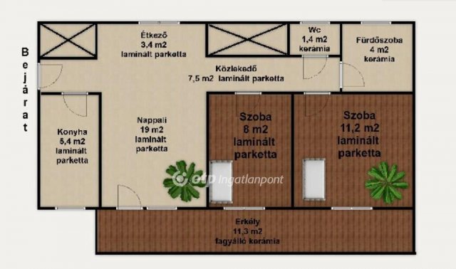Eladó téglalakás, Mosonmagyaróváron 76.98 M Ft, 3 szobás
