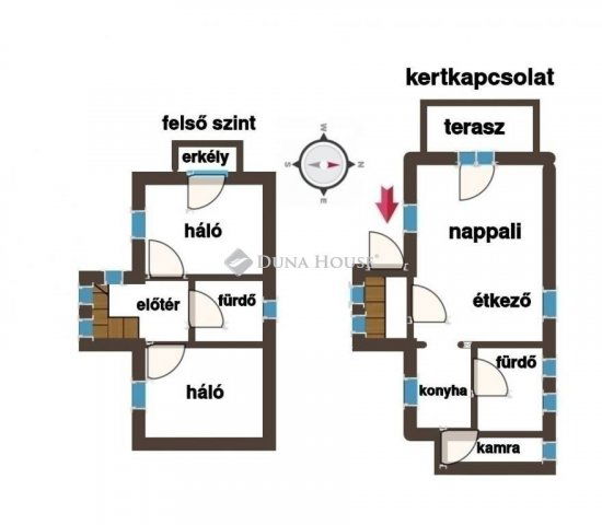 Eladó ikerház, Budapesten, II. kerületben 165 M Ft, 3 szobás