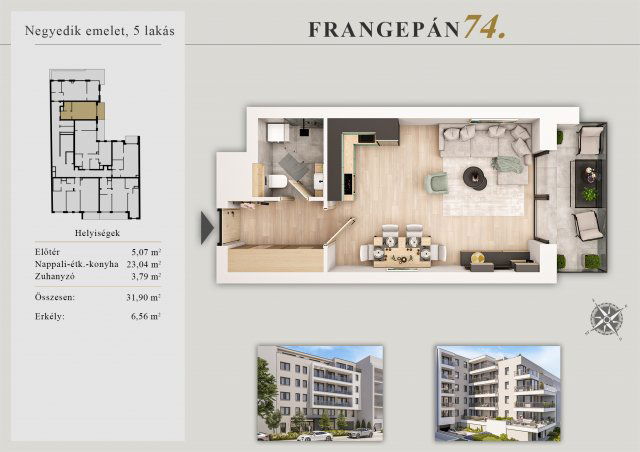 Eladó téglalakás, XIII. kerületben, Frangepán utcában