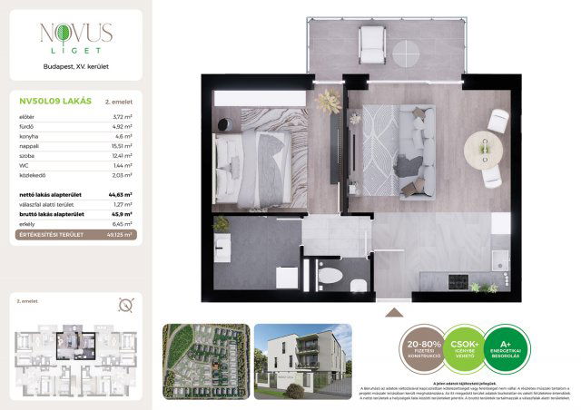 Eladó téglalakás, Budapesten, XV. kerületben, Kékszilva utcában