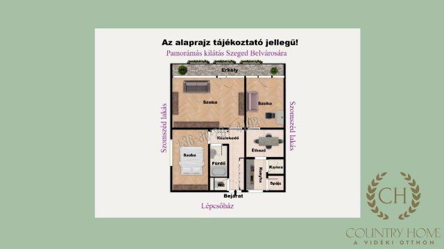 Eladó téglalakás, Szegeden 67.8 M Ft, 3 szobás