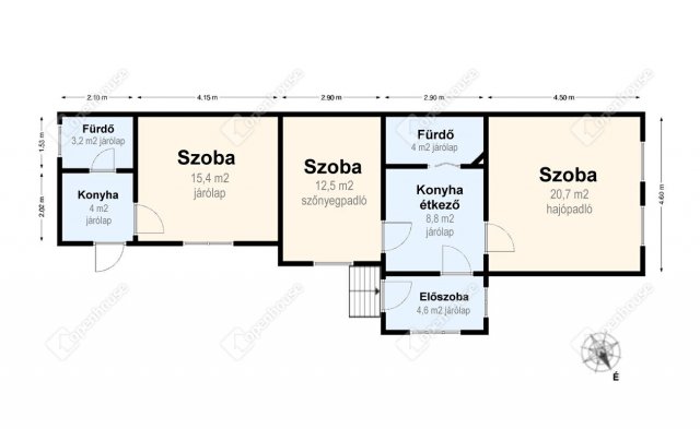 Eladó családi ház, Miskolcon 24.9 M Ft, 3 szobás