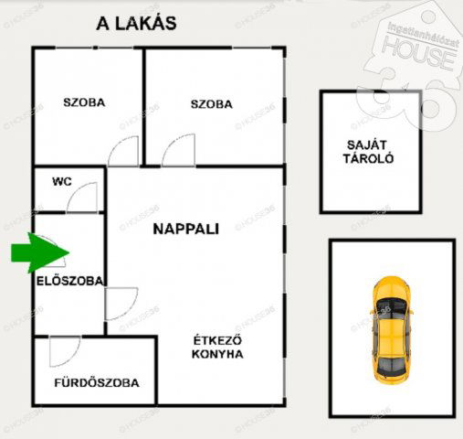 Eladó téglalakás, Kecskeméten 76.5 M Ft, 3 szobás