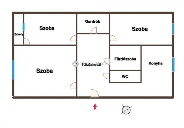 Eladó panellakás, Szegeden 55 M Ft, 1+2 szobás