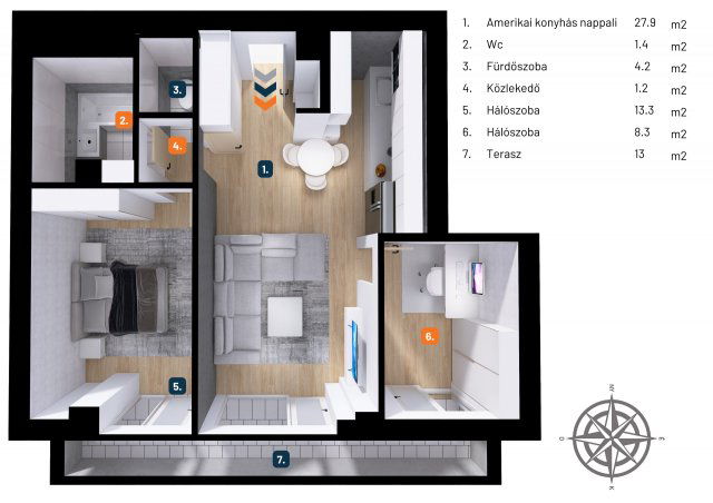 Eladó téglalakás, Budapesten, IX. kerületben 112.99 M Ft