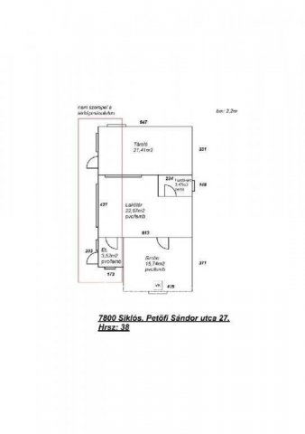 Eladó családi ház, Siklóson 9.8 M Ft, 2 szobás
