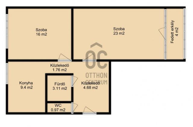 Eladó téglalakás, Zalaegerszegen 42 M Ft, 2 szobás
