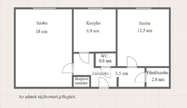 Eladó panellakás, Komlón 19.5 M Ft, 2 szobás