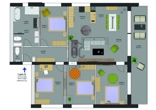 Eladó téglalakás, Debrecenben 168.347 M Ft, 5 szobás